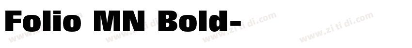 Folio MN Bold字体转换